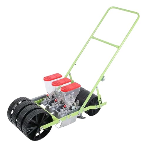 Manual Hand-Push Garden Seeder, Single Row Seeder Planter, Precise Sowing Fertilization Portable Seeding Machine for Corn Cotton Soybean Peanut Planting(Line 3)
