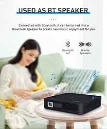 TEDILUVI P15 Mini DLP Projector -Compatible Pocket Video Beamer Portable Android Home Theater 3D Proyector