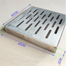 ZGFUSVFD Outdoor Drain Cover Stainless Steel Drain Grate and Frame, Heavy Duty Channel Grate Sewer Cover, Grate Plate Grid Rainwater Grate Well Cover, Garden Drain Strainers Garage Sewer Gr