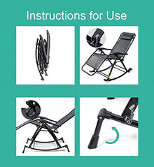 KLNBV Garden rocking chair Folding beach chair Height-adjustable garden chair Adjustable rocking chair Rocking chair with cushions for The beach, patio, terrace