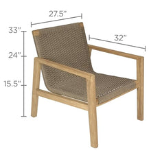 Royal Teak Collection ADCC Admiral Club Chair with Arm Support, Brown Sand