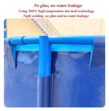 Aquarium Pool Pond with Drain Valve, Portable Water Storage Tank PVC Canvas with Stand Solid Structure for Aquaculture, Outdoor Cisterns, Children's Pools (Color : Blue, Size : 2x1.2m)