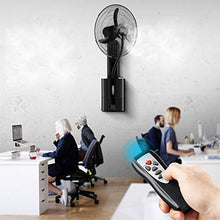 icVantA Wall-Mounted Misting Fan with Control, 1.8Lwater Tank Oscilating 3 Speed Setting, for Industrial, Outdoor, Commercial, Residential