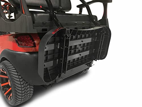 MADJAX Genesis 250 Steel Golf Cart Rear Flip Seat Kit Compatible with Yamaha G29/Drive | Fits 2007-2016 Models Black