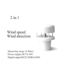 Mechanivis Mini-C5H Compact Weather Station 4-20mA RS485 Ultrasonic Wind Air Temperature and Humidity Sensor Atmospheric Pressure(Mini-C2H RS232-0183)