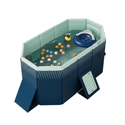 TQQEPOOL Summer Portable Kids Play Pool,Foldable PVC Dog Pet Swimming Pool,Outdoor Swimming Kiddie Pool for Kids and Dogs Cats (Color : D, Size : 2.6m)