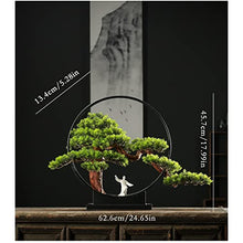 YXIANG56Q Fake Plants Artificial Bonsai Tree Houseplant with Ceramic Figures Sculpture Potted Ornaments Artificial Greenery Plants Zen Decoration Home Office Bonsai Tree