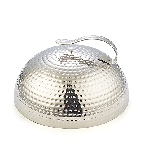 FMOPQ Cheese Melting Dome 11 inch /11.8 inch Heavy-duty Metal Round Basting with Handle for Indoor/Outdoor Grilling Flat Top Cast Iron Steam Cove (Color : A Size : 300mm) (A 280mm)