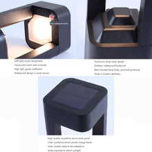 VELLOW Solar Post Lights Outdoor,Modern Outdoor Fence Deck Waterproof Column Lamp Lantern,European Modern Simplicity Aluminum Pillar Light with Acrylic Lampshade,Deck Stigma Lamps Decorations Patio