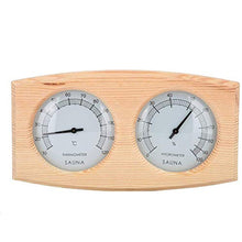 A1DFDFGOQSFG Wooden Sauna Hygrothermograph Thermometer, Hygrometer Sauna Room Accessory (Square)
