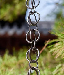 OGMOYT Ring Rain Chain Downpipe, Aluminium Patio Garden Rain Collector Chain for Homestay Villa