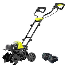 Cordless Electric Garden Rotary Tiller with Adjustable Height and Dual Lithium Battery Life, Suitable for Lawn and Field Soil Cultivation