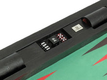 Zaza & Sacci Leather/Microfiber Table Top Backgammon Set 26" Extra Large Black