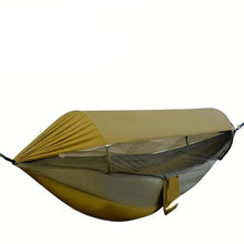 MaGiLL Outdoor Camping Leisure Portable Net Hammock with Awning Sun Protection Lightweight Hammock Swing