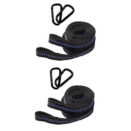 MaGiLL 2 Sets Hammock Strap Hammock Fixing Strap Hammocks Tree Swing Hanging Kit Hammack Outdoor Tree Swing Belt Outdoor Swing Outdoor Hooks for Hanging Amacas Polyester Buckle Suspenders