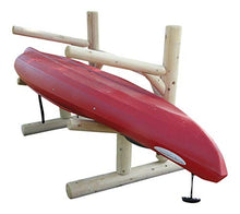 Log Kayak Rack 2-Place 1-Sided Kayak/SUP Rack Natural