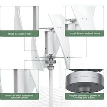 12V 24V 48V Windmill Wind Turbine Generator with MPPT Controller, 10000W Portable Vertical Helix Wind Power Turbine G enerator, 3 Blade W ind Generator Kit or Home Energy Supplementation,48V