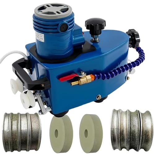 850W Portable Small Glass Edger, Grinder Glass Edger Tool 8000rpm, Hand-Held Electric Grinding Machine, for Plane,Curve, Rounded Corner Blue