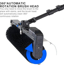 AOXHUGB Outdoor Solar Panel Cleaning Kit - 60cm Automatic Rotating Brush Telescopic Pole Extends to 3.5M - Efficient Water-Powered Window & Solar Cleaner(Size 5.5m)