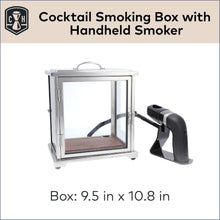Crafthouse by Fortessa Glass Cocktail Smoking Box with Handheld Smoker