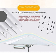 EUQKKWLOY Sun Parasol Umbrella Garden Parasols Wall Mount Round Outdoor Patio Umbrella with Aluminium Pole for Balcony Deck Garden or Terrace Shade,7ft/220cm