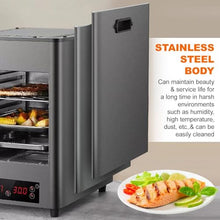 Electric Steak Oven, Portable Broiler Countertop Grill, Temperature Adjustment, 30 min Timing, for Beef Vegetables