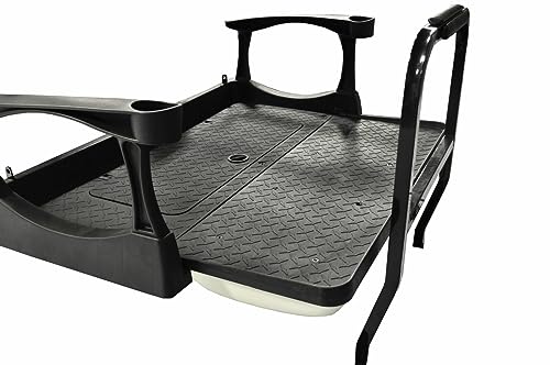 MADJAX Genesis 300 Aluminum Golf Cart Rear Flip Seat Kit for EZGO TXT Black