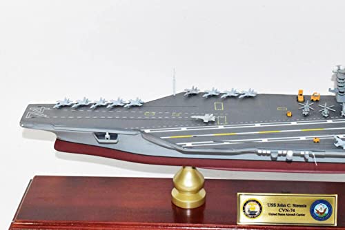 Squadron Nostalgia LLC USS John C Stennis CVN-74 Nimitz Class Carrier Model Mahogany 24 Inch Navy