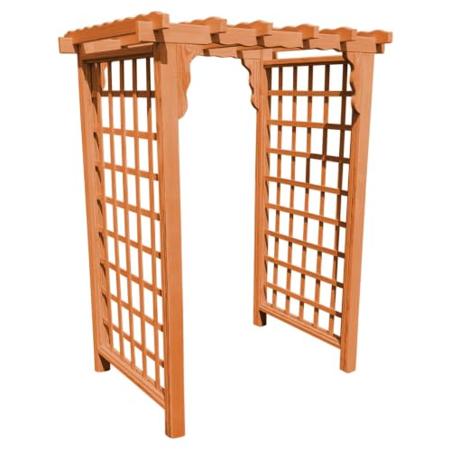 Keystone Amish Co. Bainbridge Pressure Treated Pine Arbor, 4-Foot, Cedar Stain