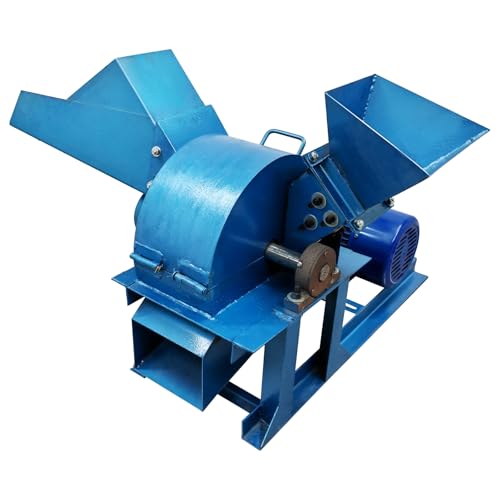 HayWHNKN Wood Chipper Shredder Two Inlets Branch Crusher with 20mm Screen Size for Corn Straw Grass 220v 4.5kw