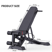 K KiNGKANG Adjustable Weight Bench 1100 LB Capacity Black