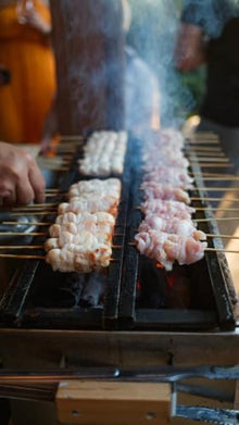 The Bincho Grill 24 Inch Wide Body Yakitori Grill – Japanese Style Charcoal Robata BBQ for Skewers, Steaks, and More – Restaurant-Quality Binchotan Tabletop Grill – Portable and Durable