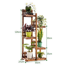RWGOVLU Flower Stand Plant Stand Wood Sturdy Flower Stand 5 Layer Large-Capacity Balcony Living Room Garden Outdoor Furniture Plant Rack Plant Stand