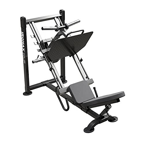 IRONAX XLP Leg Press - 45 Degree Angled Machine Compact for Fitness Black