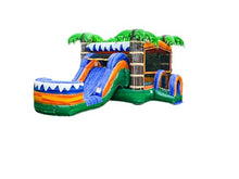 XJUMP Tropical Bounce House Water Slide Orange