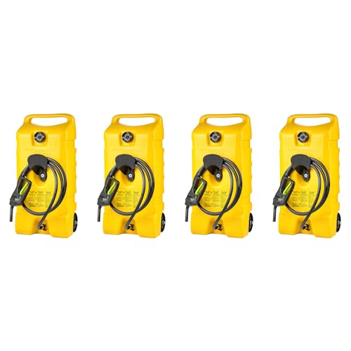 Scepter Flo N' Go Duramax Wheeled Container, Yellow, 14 Gallon, 4-Pack