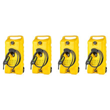 Scepter Flo N' Go Duramax Wheeled Container, Yellow, 14 Gallon, 4-Pack