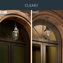 Kichler 24.75 Inch Cleary 2 Light Outdoor Modern Traditional Pendant Light, with Clear Glass in Textured Black, Waterproof Aluminum, (24.75" H x 8.5" W), 59198BKT