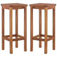 HGPOTUY 9 Piece Patio Bar Set Solid Acacia Wood
