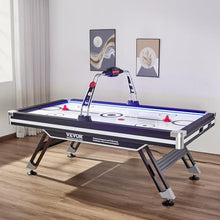 VEVOR Air Hockey Table 89" with Electronic Score System, LED Sports Game, 2 Pushers, 2 Pucks - Black and White