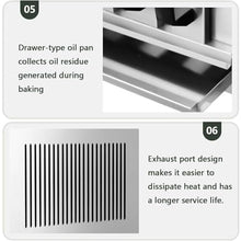 Eoweiot Commercial Vertical Skewers Oven, 4200W Stainless Steel Electric Grill Box 0-300℃ Adjustable Temperature,with Oil Drain Pan