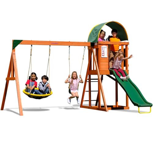 Sportspower Amelia A-Frame Swing Set Green