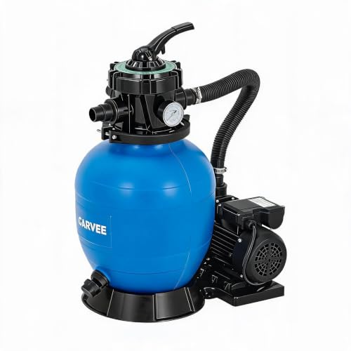 Above Ground Pool Sand Filter Pump 12-16in 1/3-1HP 2642-3962GPH 7-Way