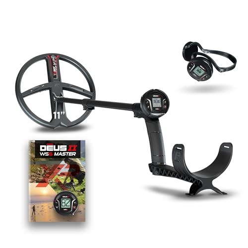 XP Deus II WS6 Master: FMF 11" Coil, Headphones Metal Detector for Adults