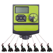 8 Stations Garden Automatic Irrigation Dc 3v Input Controller Water Timer Watering System Used with 9-12 V Dc Valve (Color : Green)