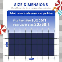 SHADEWIZ Swimming Pool Safety Underground Pool Cover, Swimming Pool Safety Cover, Cold Resistant Pool Cover 18' X 36' Contains All Hardware for Installation, Sturdy and wear-Resistant, Green