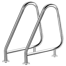 Pool Handrails 304 Stainless Steel Swimming Pool Stair Rail Pool Hand Rail Thickness 1mm 250LBS Load Capacity Rustproof/Silver / 90x81x56cm (Silver 90x81x56cm)