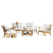 Cambridge Casual Robin Teak Wood 4 Piece Patio Conversation Set Natural Teak