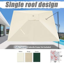 UYTROPLK Large 8'X8' Rectangular Patio Umbrella Canopy Cover, Replacement Cloth for 8 Ribs Cantilever Umbrella, Khaki Offset Umbrella for Garden, Yard, Table