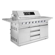58 in. Newport Coll 6 Burner Gas Grill, Side Griddle, Stainless Steel